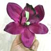 Grande simulação Cymbidium cabeça de flor DIY decoração de casa simulação flor de seda DIY cocar cabeça de flor acessórios fotografia adereços