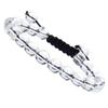Pulseira Tecida de Cristal Rosa Colorido Pedra Onate Natural Ajustável Pulseira Tecida de Corda com Contas Joia de Pulseira