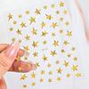 Amazon superventas pegatinas para uñas de estrella de cinco puntas de 9 colores Oro láser y plata rojo pegatinas de plástico para uñas pegatinas de color para decoración de uñas
