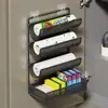 Película Fresca para Cocina Estante de Almacenamiento sin Perforaciones Artefacto de Almacenamiento de Pared Papel Absorbente de Aceite para Condimentos Estante de Almacenamiento Multifuncional