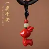 Colgante Llavero Viaje Seguro de Cinabrio, Arena Dorada Púrpura, Colgante para Bolso del Año Zodiacal, Suministro para Vendedores Ambulantes, Venta al por Mayor de Joyería