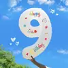 Decorações de Aniversário Temáticas da Peppa Pig Painel de Fundo em KT Balões com Números Decorações de Cena para Festa de Primeiro Aniversário de Menino Menina