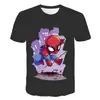 Camiseta Estampada Nova do Homem-Aranha da Marvel Transfronteiriça Masculina Casual Manga Curta Esportiva Camisa 3D Menino Legal Roupa de Rua