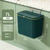 Lixeira de Cozinha, Lixeira para Armazenamento de Resíduos Alimentares, Lixeira Sanitária Doméstica de Grande Capacidade, Lixeira de Papel Montada na Parede com Tampa Deslizante