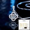 Collar de Plata de Ley S925 con Moissanita Color D para Mujer Estilo Niche Lujo Ligero Ins Sentido Avanzado Cadena Clavicular Trébol de Cuatro Hojas Regalo