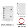 Libro de Almacenamiento de Hojas Sueltas para Uñas Portátil de Moda Tarjeta de Exhibición Transparente de PVC para Colección de Arte de Uñas Planificador Mini de 3 Agujeros con Doble Botón