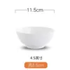 Cuenco de Cerámica Blanco Puro Cuenco de Arhat Cuenco para Ensalada Cuenco Doméstico para Sopa Cuenco para Fideos Cuenco para Sopa y Fideos Comercial