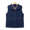 Chaleco de Mezclilla de Algodón Delgado de Primavera y Otoño para Madre, Ropa para Mujeres de Mediana Edad y Mayores, Talla Grande Holgado Chaleco Chaqueta Superior Bordado
