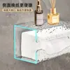 Caja de Almacenamiento para Toallas Faciales de Lujo Ligero, Caja para Pañuelos de Papel, Montada en la Pared, Cocina, Baño, Inodoro, Transparente, Caja para Pañuelos de Papel Extraíble Boca Abajo