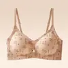 Lencería Femenina Floral Estilo Francés Pastoral, Soporte Suave para Pechos Pequeños, Push-Up, Moldeadora, Anti-Caída, Sujetador sin Aros