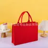 Bolsa de Fieltro Personalizada Caperucita Roja Bolsa Tote Portátil de Fieltro Bolso de Hombro Gran Capacidad Bolso de Mano Logo Imprimible