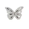 Nuevo Estilo Mariposa 3D de Pedrería de Cristal Lazo de Alto Brillo Pegatinas de Pedrería Hotfix Materiales de Decoración para Ropa DIY Accesorios para el Cabello