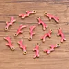 10 Colgantes de Acero Inoxidable Multicolor Dorado de Doble Cara con Goteo de Aceite para Peces, Cangrejos, Delfines, Corales, Caballitos de Mar DIY para Viajes de Commuting a la Moda