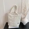 Bolso de Hombro Minimalista de Pana Estilo Japonés de Gran Capacidad para Mujer, Bolso de Viaje con Cremallera Casual y Artístico para Estudiantes