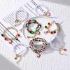 Explosiones Transfronterizas Europeo y Americano Amazon Joyería Navideña Pulsera Copo de Nieve Cristal Cuentas Pulsera Navideña para Mujer traje