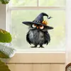Yanxi YX-JD0191 Pegatina de Búho de Halloween para Sala de Estar Ventana de Vidrio Transparente Pegatina Electrostática Visible por Ambos Lados