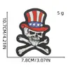 Pegatina Bordada Pirata Transfronteriza Marca de Bordado por Computadora Parche Estilo Punk Parche Cabeza de Fantasma Accesorios para Ropa Insignia Pegatina de Tela
