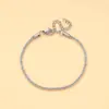 Pulsera de Acero Inoxidable para Mujer Venta Caliente Transfronteriza No se Desvanece Versátil Pulsera Lisa Joyería Borla para Viajes Diarios Pulsera de Acero de Titanio Venta al por Mayor