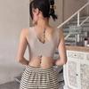 Ropa interior sin costuras de una pieza de espalda hermosa para mujer Encaje Puro Sujetador tipo chaleco deportivo sin aro de acero Envolvente Cómodo