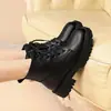 Botas Martin de cuero suave para mujer, nueva colección otoño/invierno 2026, estilo de bota individual, inspiración británica, suela gruesa, forradas de felpa para abrigar, botines de tacón bajo para mujer