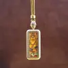 Collar con Colgante Thangka de Acero Inoxidable Colgante Thangka Pintado a Mano