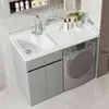 Gabinete de lavandería para balcón con fregadero integrado y tabla de lavar, gabinete para lavadora de carga frontal, combinación de gabinetes de baño, venta al por mayor de fábrica