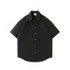 Camisetas de Manga Curta Lisas Retro Simples Tendência Disfarçada Nanxia para Homens e Mulheres no Verão Largas Casuais Versáteis de Meia Manga