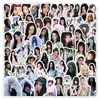 50 piezas de pegatinas de celebridades K-pop transfronterizas, pegatinas de apoyo rosas para grupos K-pop masculinos y femeninos, pegatinas decorativas impermeables para agendas, al por mayor