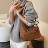 Bolsa de Commuter Estilo Francês Preguiçoso para Mulheres 2025 Inverno Nova Estampa de Leopardo Bolsa de Ombro Retrô Grande Capacidade Bolsa Transversal Casual