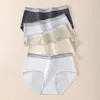 Pantaletas Menstruales de Algodón Puro Empacadas Individualmente con Diseño Ampliado Anti-Fugas, Pantaletas para la Menstruación de Algodón para Mujer