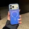 Funda magnética para teléfono Apple 18 con patrón de ondas, adecuada para iPhone 17 Pro Max, cambio de color aurora, funda protectora anticaídas 16