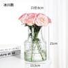 Jarrón Estilo Ins Popular Extremadamente Jarrón Glaciar Congelado Vidrio Transparente Arreglo Floral Flores Rosas Decoración de Mesa de Sala de Estar