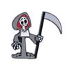 Broche de Morte Desenho Animado Fofo Animação de Comédia Inspiração de Billy Manti e a Grande Aventura da Morte Emblema de Metal