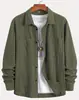 Chaqueta de pana para hombre, estilo coreano, moderna y elegante, de manga larga, estilo retro japonés, perfecta para otoño, versátil y fácil de combinar