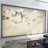 Novo Estilo Chinês Flores e Pássaros Pintados à Mão Magnólia Tecido de Parede Papel de Parede de Fundo para TV Sala de Estar Sofá Quarto Mural Tecido de Parede para Estudo