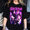 Camiseta de mujer con estampado de algodón puro de serie de personajes famosos, tops casuales de verano para mujer, inyección directa digital de gran tamaño