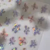 Concha Luz Lírio Flor de Cinco Pétalas Colorida Adesivos para Nail Art Adesivos de Gelo Transparente 5D Gelatina Relevo Decoração de Unhas Adesivos Atacado
