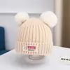 Gorro Infantil para Otoño e Invierno, Lindo y Adorable Gorro de Lana Tejida para Niños, Grueso y Cálido con Protección para los Oídos a Prueba de Viento para Niñas