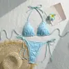 Conjunto de Biquíni Duas Peças Novo Estilo Europeu e Americano 2026 para Mulheres, Roupa Sexy, Moda Ins Cor Sólida, Transfronteiriço