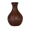 Humidificador de Florero de Madera con Estilo Antiguo y Luces de Colores, Lámpara de Ambiente, Regalo para Escritorio, Silencioso, Humidificador con Gran Salida de Niebla