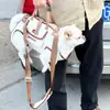 Mochila de Cachorro Transfronteiriça para Uso ao Ar Livre, Mochila Portátil de Dupla Alça para Cães de Estimação, Adequada para Ciclismo, Bolsa Portátil para Acessórios de Cachorro