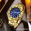 Reloj de pulsera para hombre con correa de acero, superventas transfronterizo de Temu, reloj de cuarzo de negocios de imitación con tres ojos, reloj de pulsera para hombre, venta al por mayor desde la fábrica de origen
