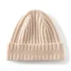 Gorro de punto de cachemira a rayas de color sólido estilo coreano, unisex, cálido, moderno y diseñado para proteger las orejas y cubrir la cabeza