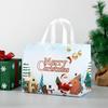 Fabricante de Bolsas Navideñas de Tela No Tejida al por Mayor Muñeco de Nieve Alce Regalo Bolso de Mano Bolsa de Compras Laminada Bolsa de Embalaje