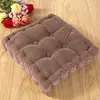 Cojín de pana de color liso de fábrica con textura de grano de maíz al por mayor cojín de silla cuadrado redondo japonés cojín de silla para estudiantes
