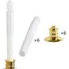 Luz de Vela Larga Tipo Interruptor con Base, Vela Electrónica LED Larga en Tira para Navidad, Boda, Restaurante, Decoración de Alféizar, Efecto de Llama