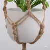 Bolsa de Red para Maceta de Cuerda de Cáñamo Retro Cuerda para Colgar Cesta Colgante Simple para Maceta Decoración de Campamento al Aire Libre Colgador de Plantas