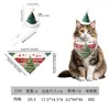 Conjunto de chapéus de Natal para animais de estimação mais vendido do fabricante, bandana e cachecol de Natal para cães e gatos, acessórios de fantasia para festas de fim de ano