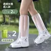Cubrezapatos de lluvia desechables para uso en exteriores, impermeables, antideslizantes, engrosados, resistentes al desgaste, zapatos de lluvia impermeables para adultos, portátiles y empaquetados individualmente