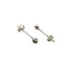 Aretes Telescópicos de Plata Esterlina S925 con Posicionamiento de Frijol para Mujer, Temperamento Coreano, Aretes Colgantes Simples, Aretes Joker al por Mayor